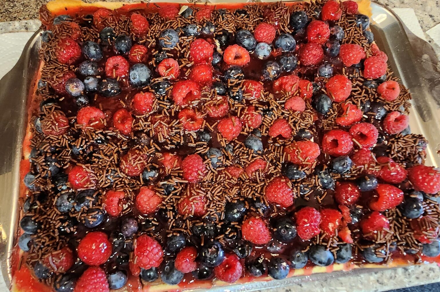 Heidelbeer-Himbeer Mousse au Chocolate